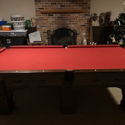 Antique pool table