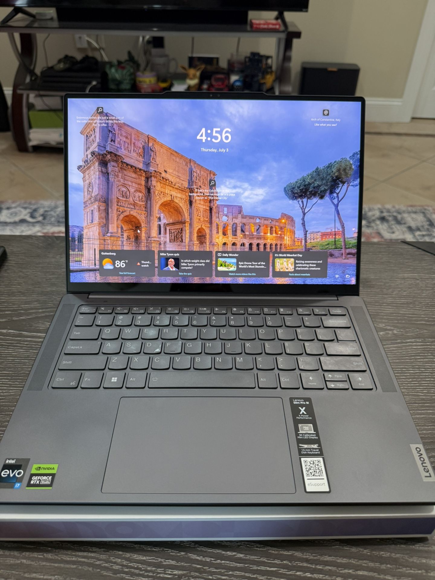 Lenovo - Slim Pro 9i 14.5" 3k MiniLED Touchscreen Laptop - Core i7-13705H with 32GB Memory - NVIDIA GeForce RTX 4050 - 1TB SSD - Storm Grey