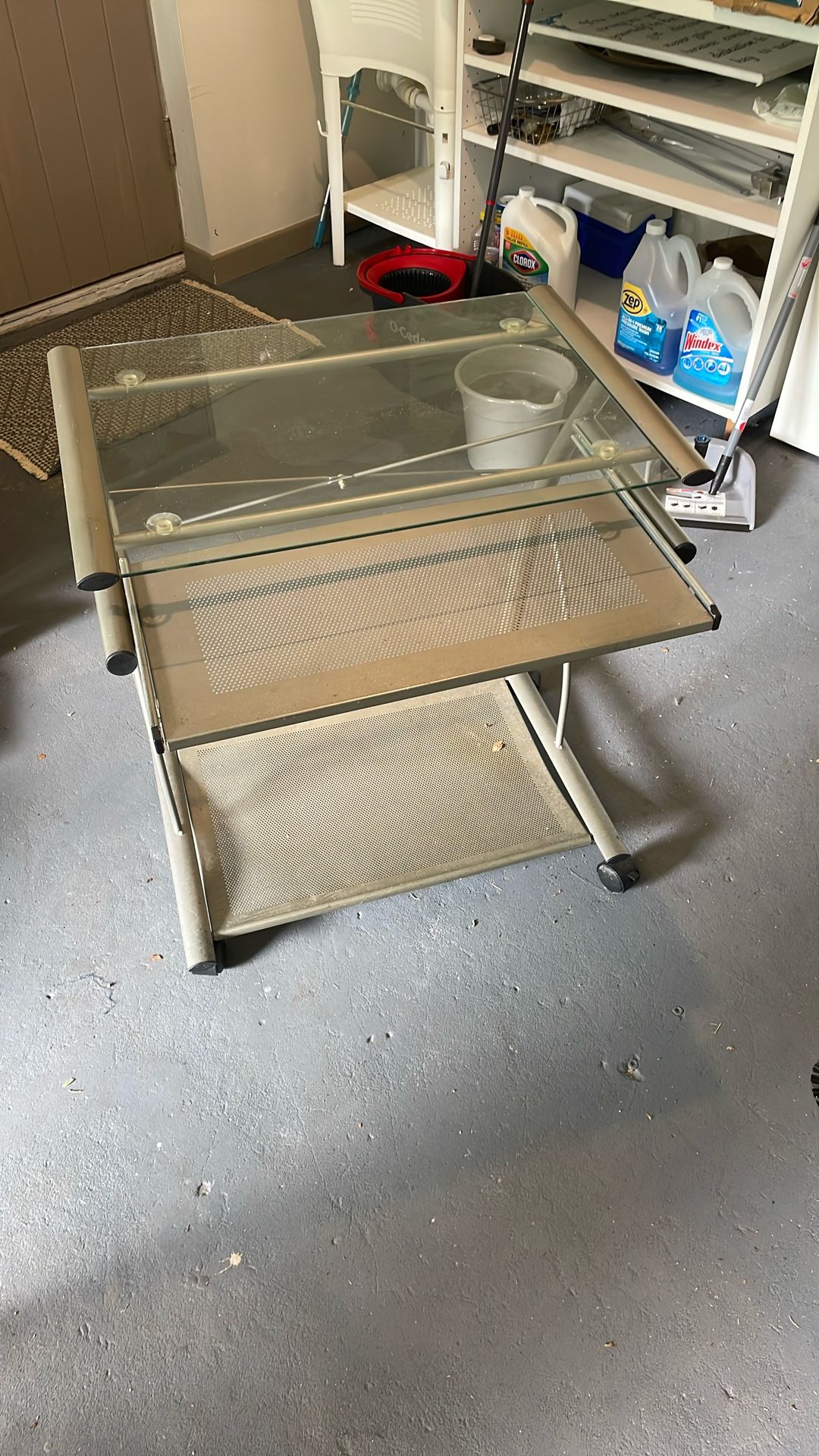 Small Computer Table On Rollers