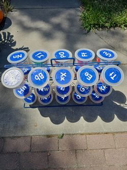 Toddlers learning abc teaching tubs