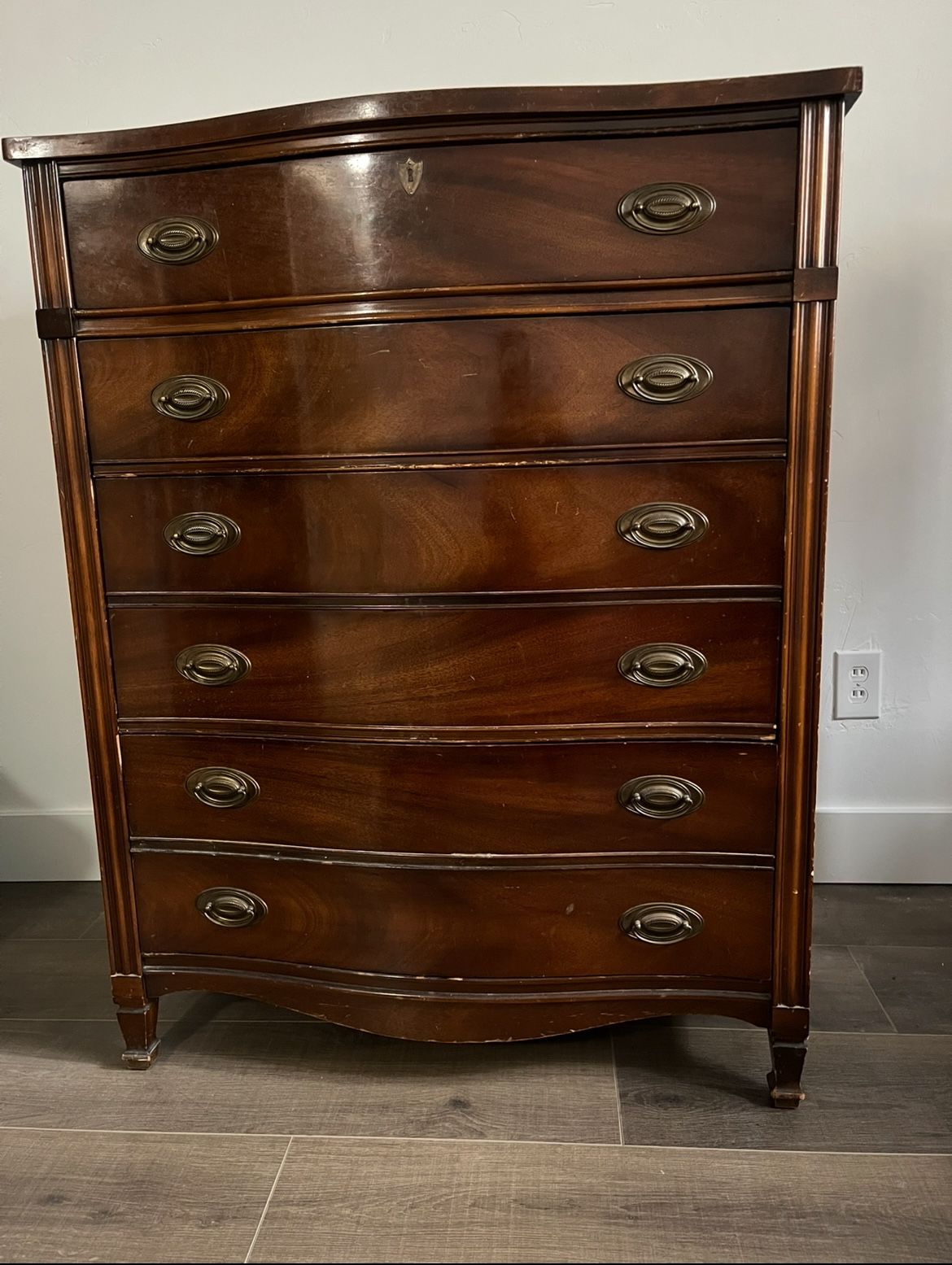 Dixie Furniture Federal Mohagany Chest Of Drawers
