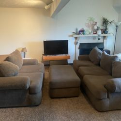 Couch And Love Seat / Ottoman
