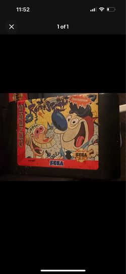 Acclaim Ren & Stimpy Show Presents: Stimpy's Invention (Sega Genesis) Cartridge