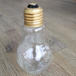 Glass Light Bulb Shaker Small Jar Container Steampunk