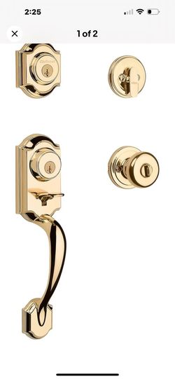 Kwikset Montara Single Cylinder Handle Set, Gold - 95530-017