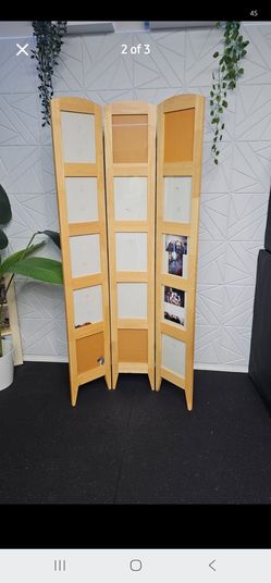 Wood photo room divider