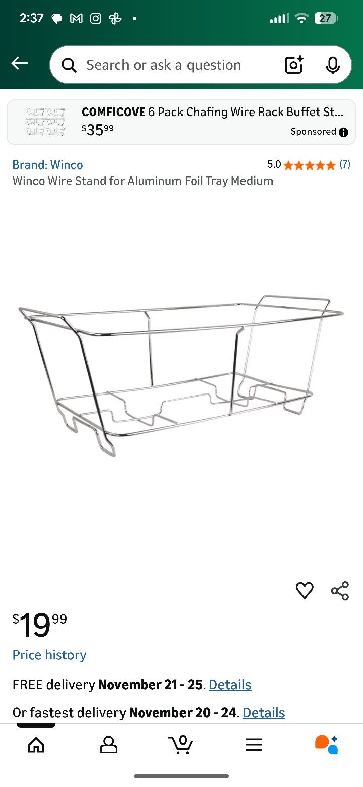 Winco C-2F - Wire Stand for Aluminum Foil Tray