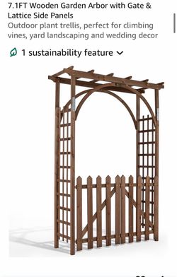 Outdoor wood arch