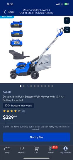 Kobalt Mower