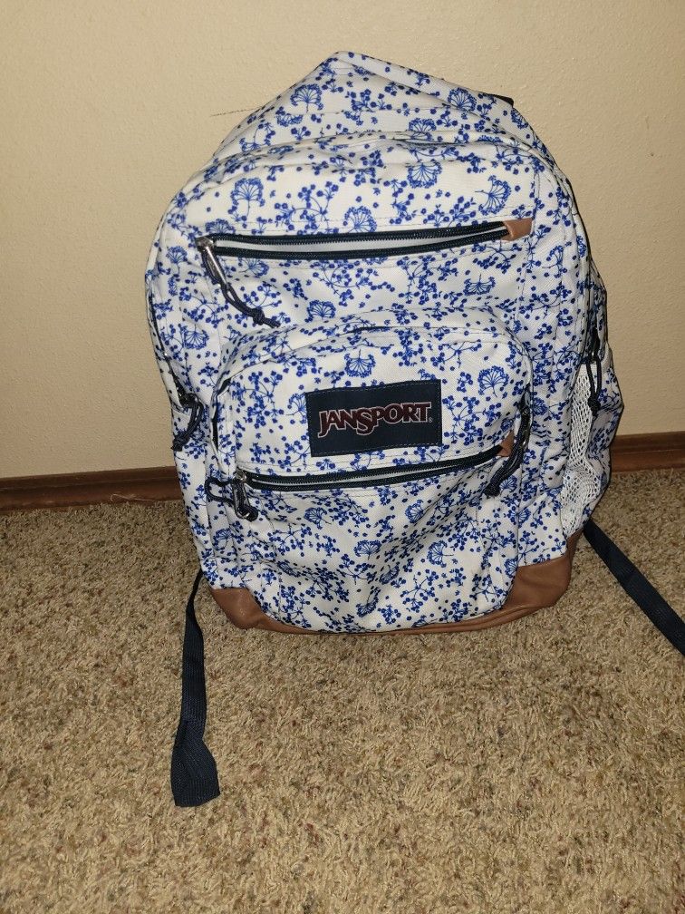 JanSport Blue Floral Backpack