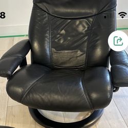 2-Black Recliner Faux Leather Chair 