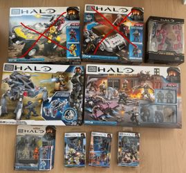 HALO Mega Bloks Collection – Rare Sets & Figures – 7 Boxed Items