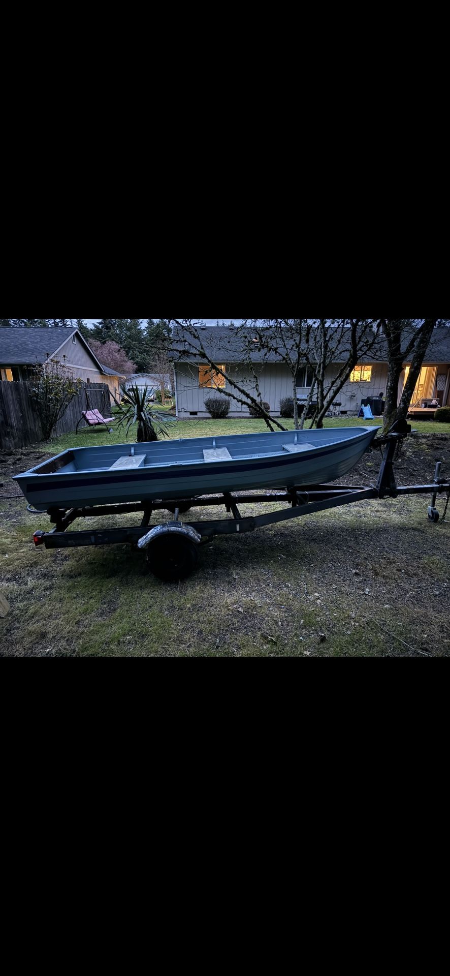 Fishing Boat With Trailer and Motor Included