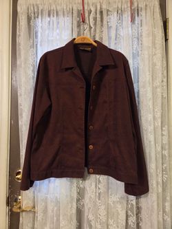 Dark Brown Button-Up Jacket