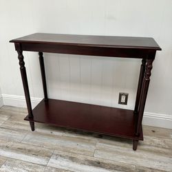 Rectangular 2-tier Console Table - Cherry Wood