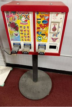 4 Column Sticker Vending Machines with Stand