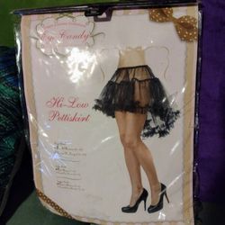 New Leg Avenue Black Bustle Petticoat Skirt