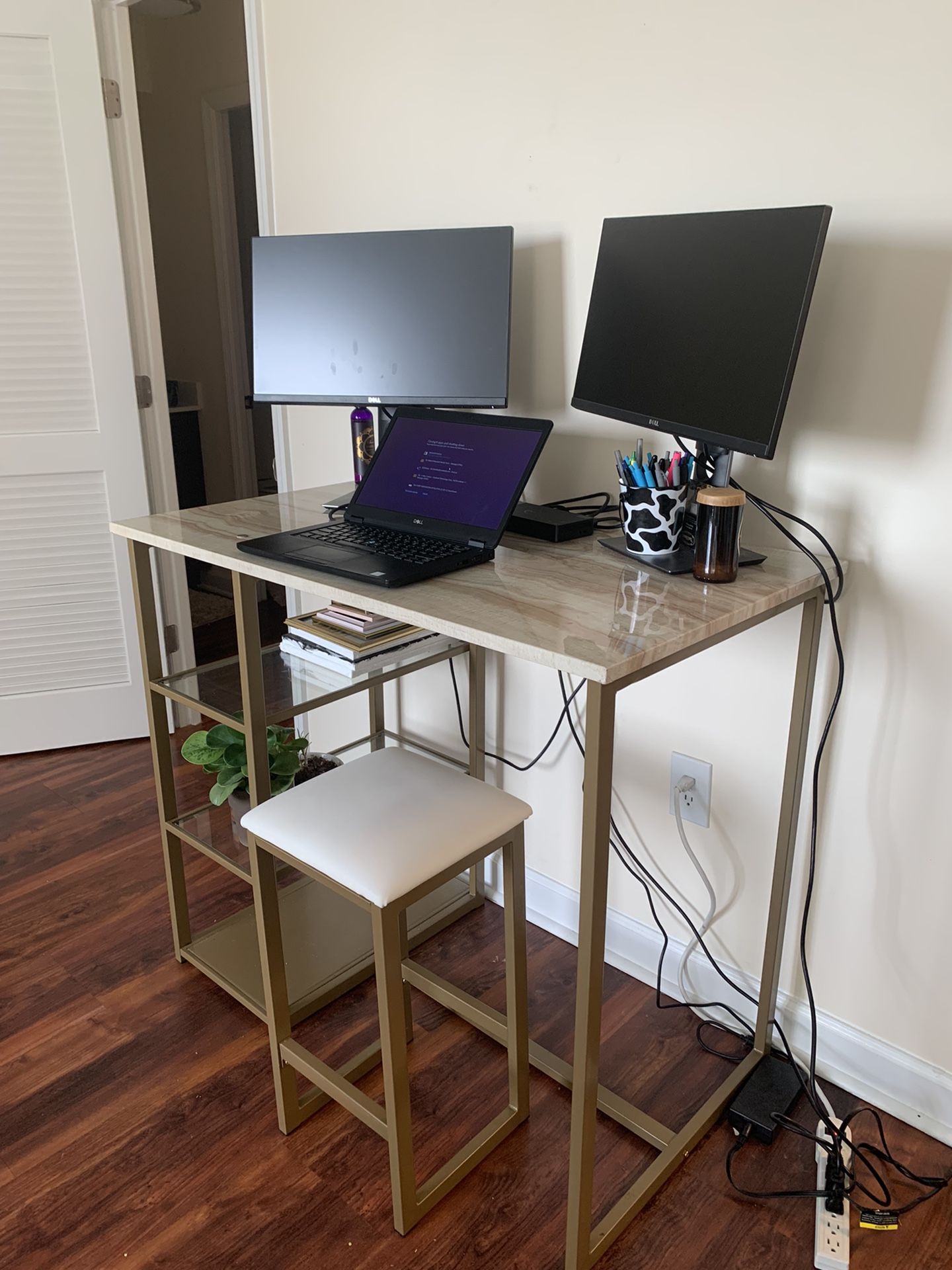 Marble High Top Table