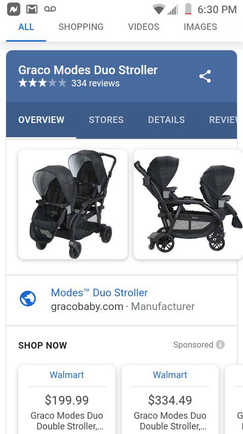 Modes duo. Double stroller