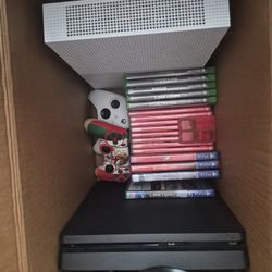 Ps4 Slim, Xbox One S With Controllers And Games For Ps4 Xbox And Nintendo Switch 