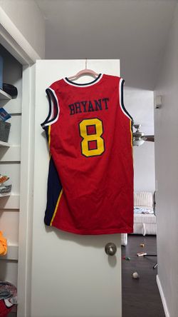 Red Kobe Bryant all American high school basketball jersey