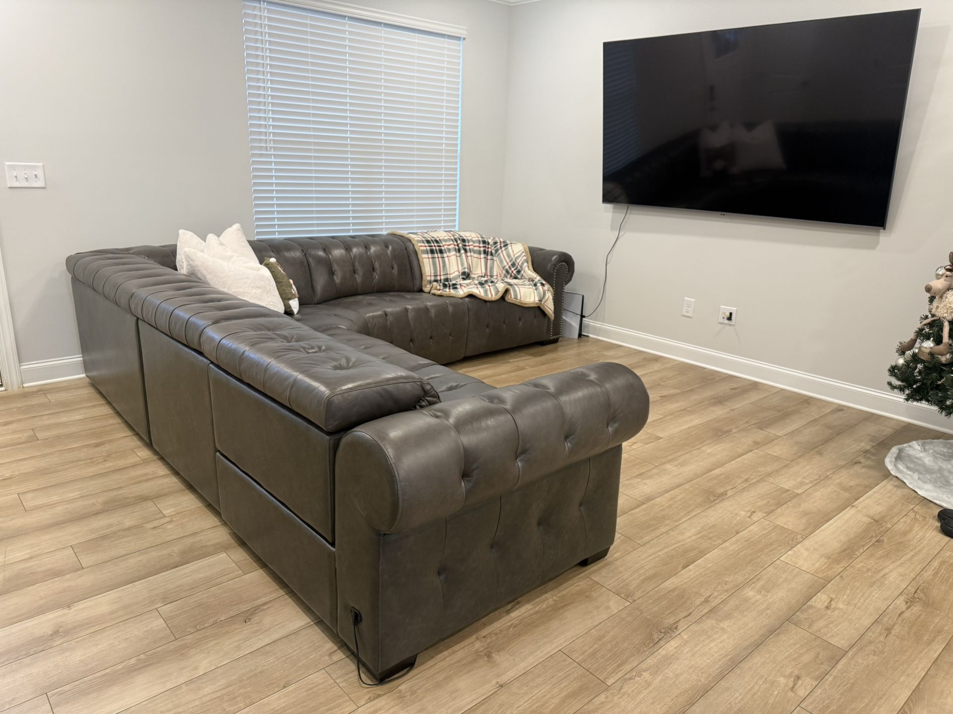 Leather sectional Couch