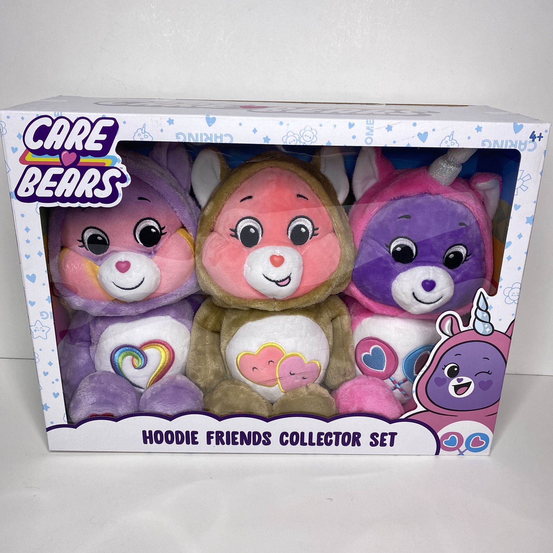 Care Bears Hoodie Friends Plush Collector Set Love A Lot