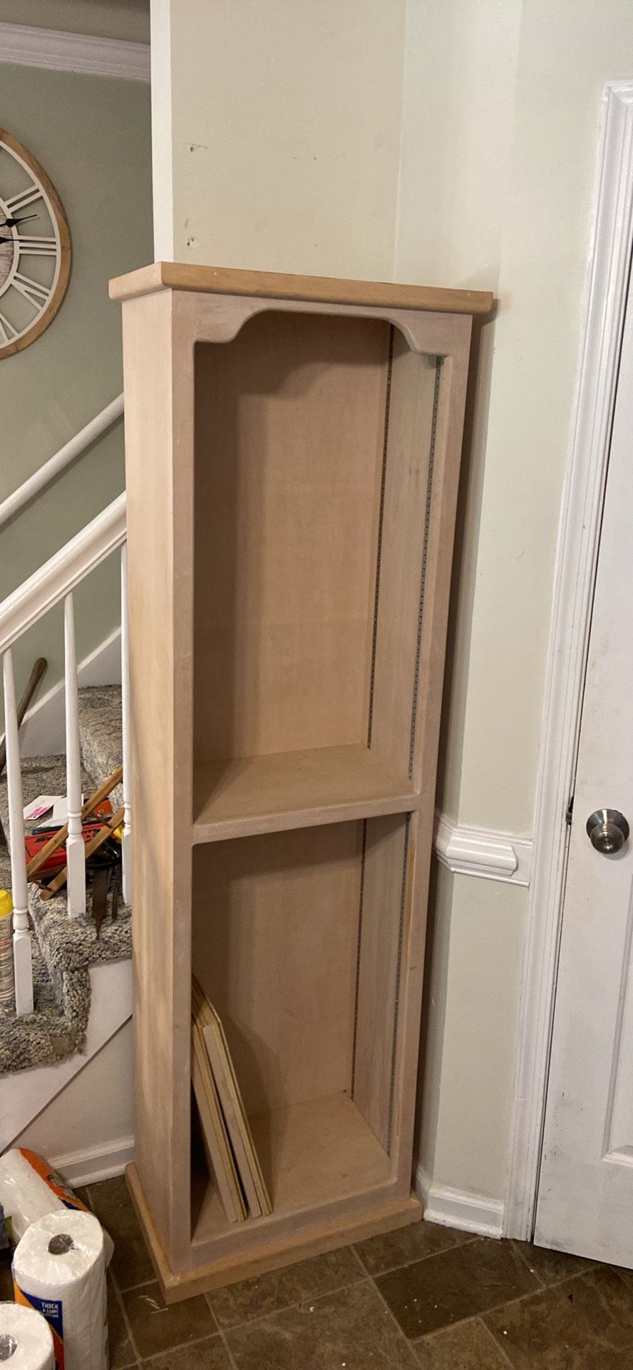 pair of Solid wood shelves