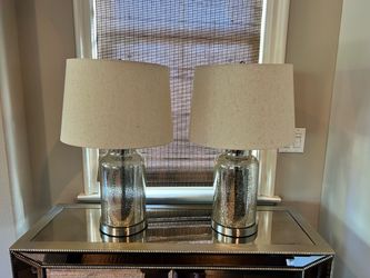 Pair of Mercury Glass Table Lamps
