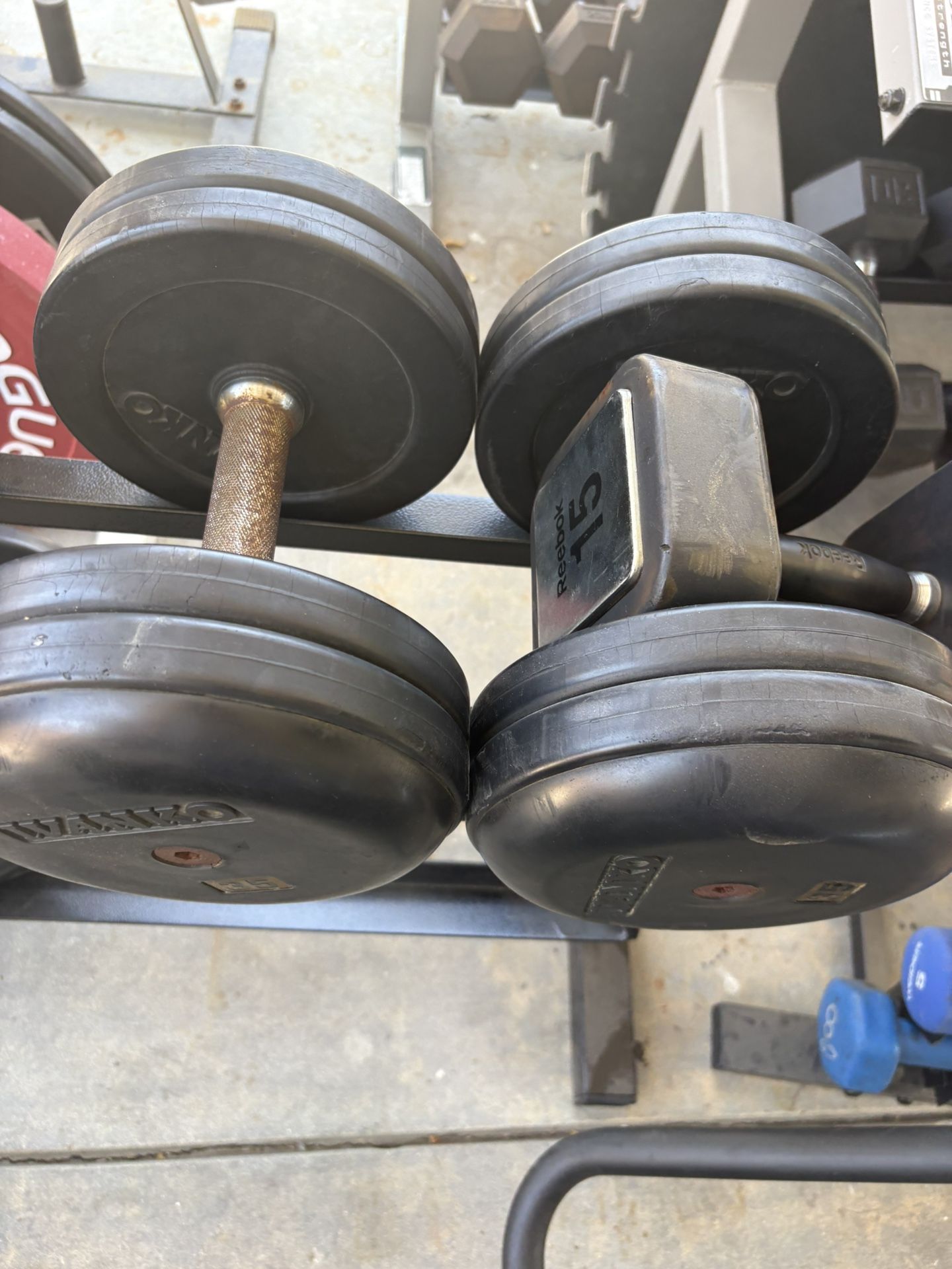 Pair Of 35 Pounds Ivanko Dumbbells In Good Condition