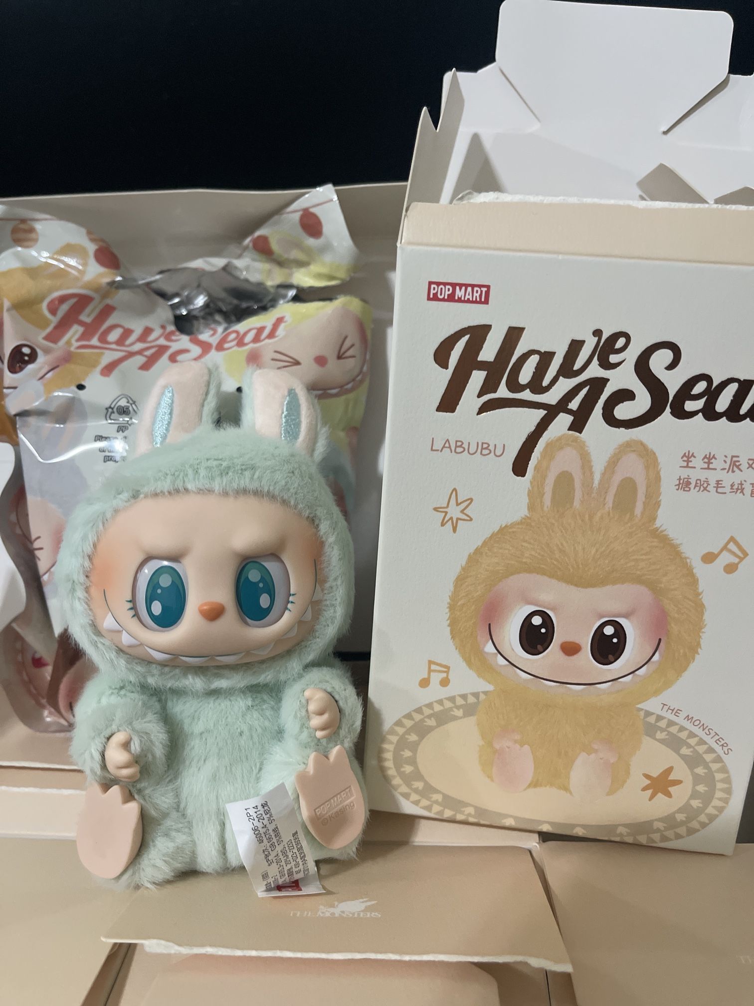 Opened Box QUQU Have A Seat Labubu