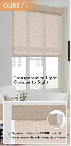 35.5” x 72” Cordless Light-Filtering Roller Shade – Beige