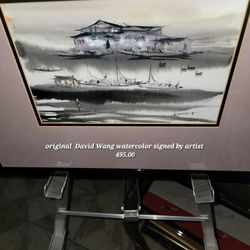 Original David Wang Watercolor beautifully framed