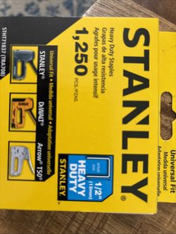 Stanley Heavy Duty Staples 1/2” 1250pcs