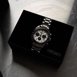 Seiko Chronograph Prospex Speedtimer Solar Stainless Steel Bracelet Watch 39mm