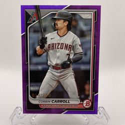 2024 Bowman- Corbin Carroll Purple Parallel /250- Arizona Diamondbacks