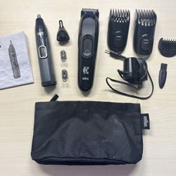 Grooming Bundle: Braun King C. Gillette Cordless Beard Trimmer Kit + Philips Norelco Nose Trimmer