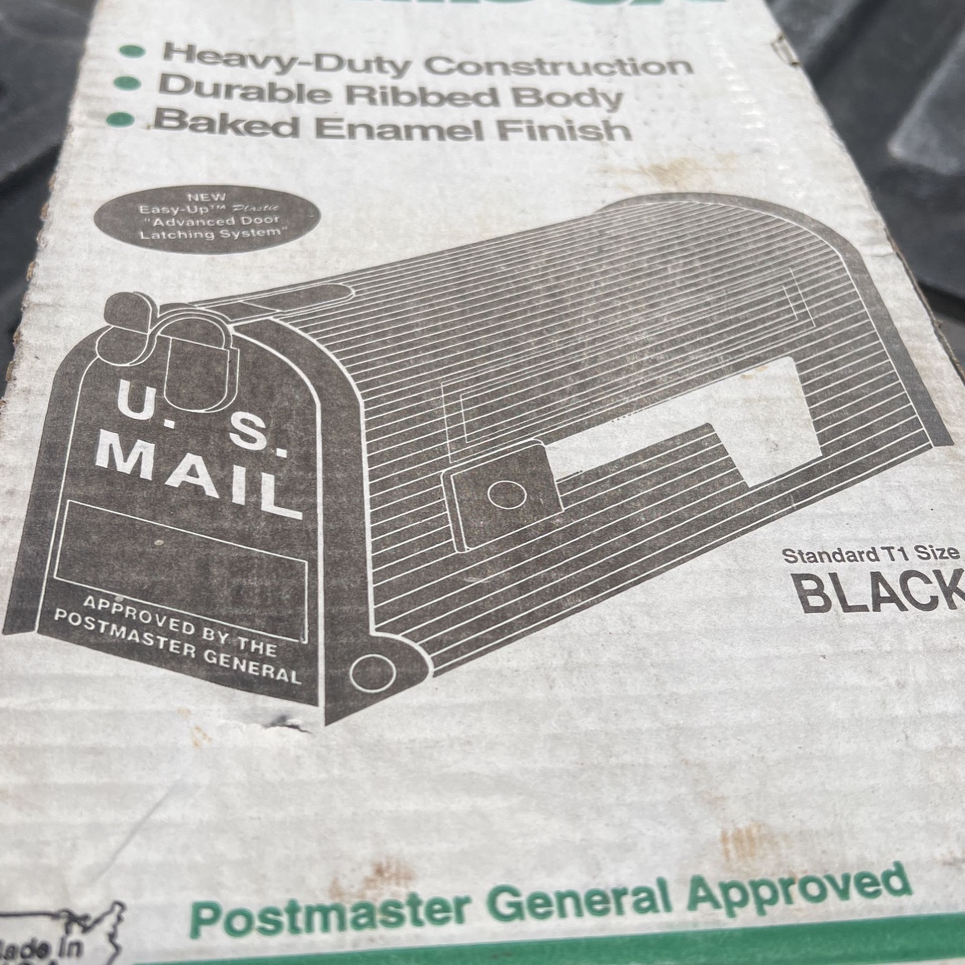 Galvanized Stee Mailbox Black Color