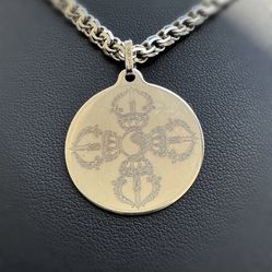 Jewelry 14k solid white gold Japanese StarBorn Round Crown Pendant charm