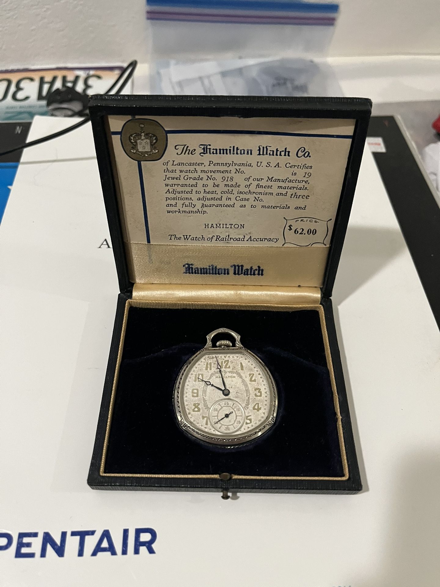 Hamilton Railroad Antique Pocket Watch Great Condition And Works