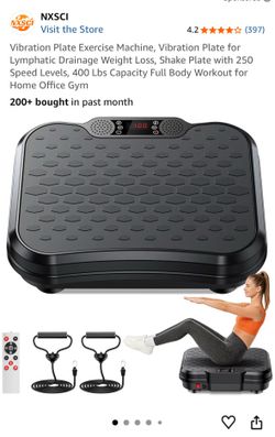 Vibration plate with remote new in box + workout guide poster