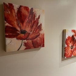 2x Wall Decor Flowers Picture Frame 14x14