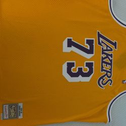 NBA DENNIS RODMAN 73 LAKERS JERSEY 