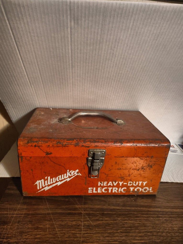 Vintage Milwaukee Electric Tool Box/ W Tray