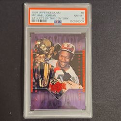 Upper Deck 1999 Michael Jordan Athlete of the Century #6 PSA 8 Bulls NBA