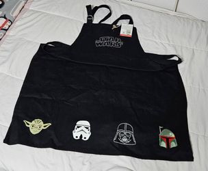 Williams-Sonoma Star Wars Embroidered Black Kitchen Apron & spatula set