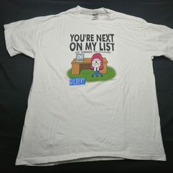 VINTAGE Dilbert Softwear T-Shirt XL 90s Comics Archie Dogbert By Scott Adams