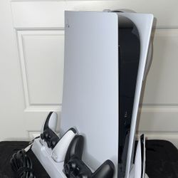 PlayStation 5 Mega Bundle: 2 Controllers + Headset + Game + Cooling Stand | Ready for Pickup