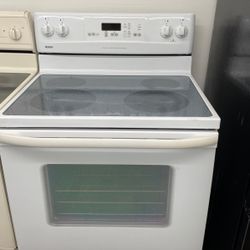 Kenmore White Glass Top Stove With Warranty 