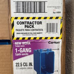 Electrical PVC 1-Gang 22.5 cu. in. New Work Electrical Outlet Box (Case of 100) (B120A-UPC)